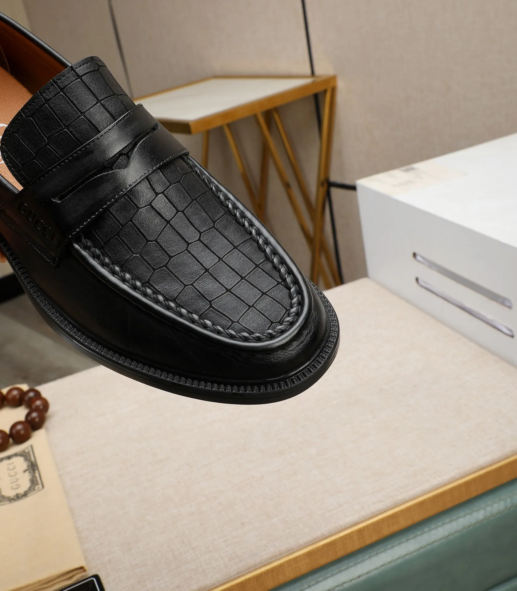 Men's men's shoes💰500📛📛Original (water-dyed cow lining) Gucci GUCCI official website formal shoes🌀 Italian🇮🇹imported cowhide➕top imported water-dyed cowhide lining💋Finely handmade original bottom, the real thing looks better when photographed in person Standard size 38-44